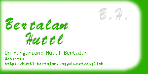 bertalan huttl business card